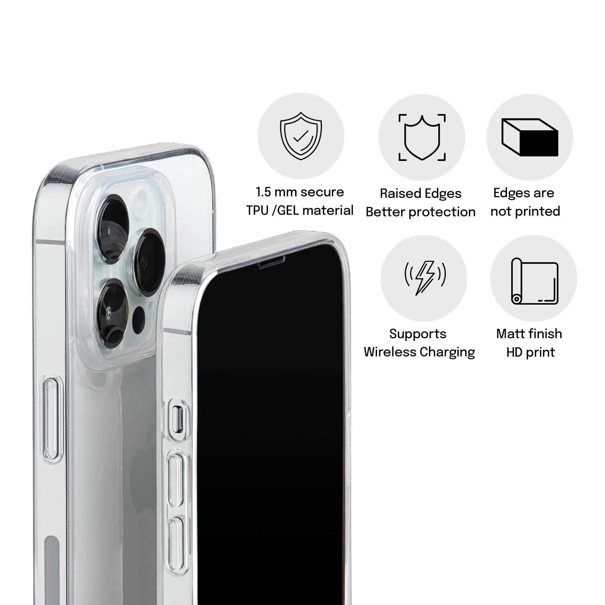 Emerald Tide | Clear Gel Phone Case