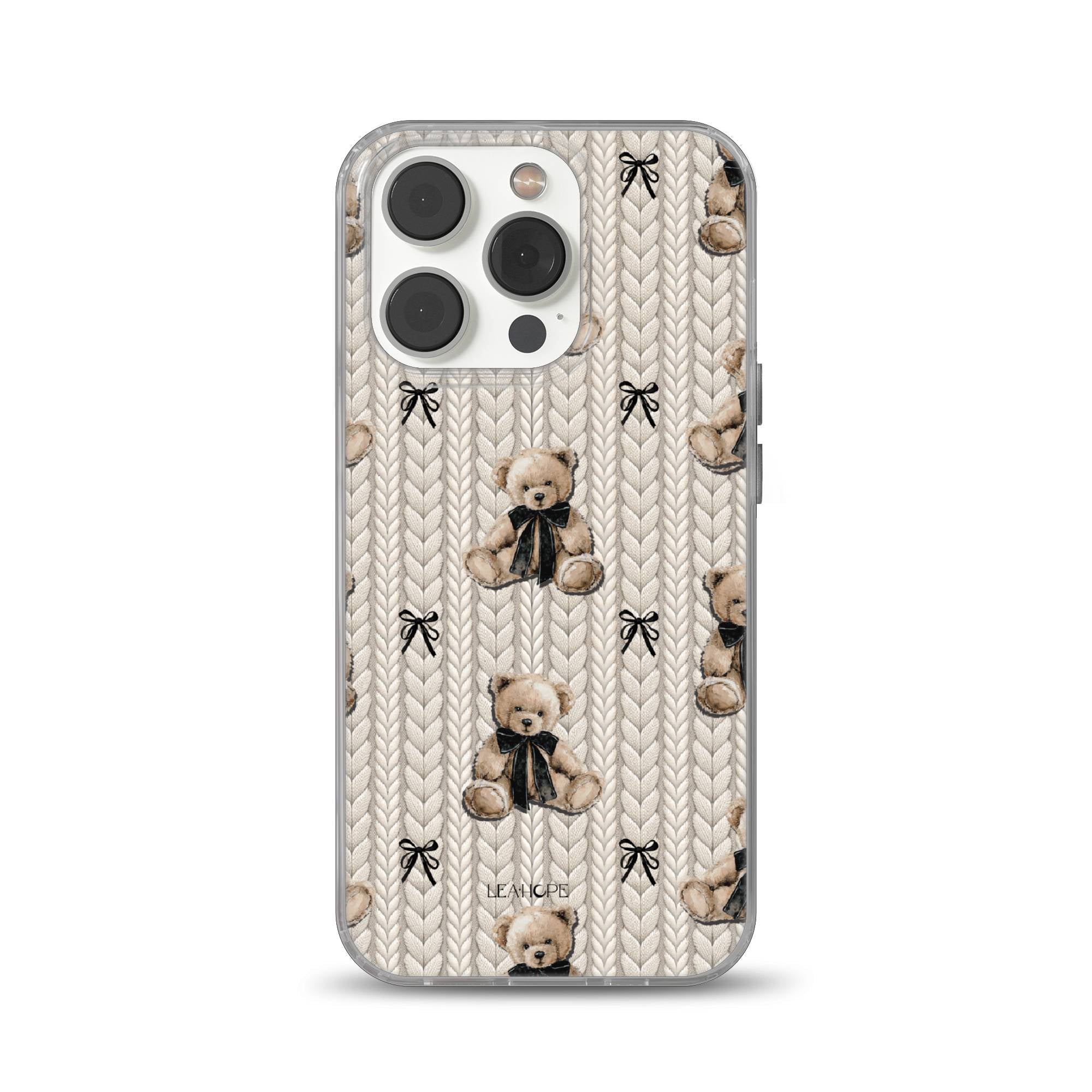 Teddy Hug Knit | Clear Gel Phone Case