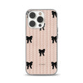Midnight Bow Knit | Clear Gel Phone Case