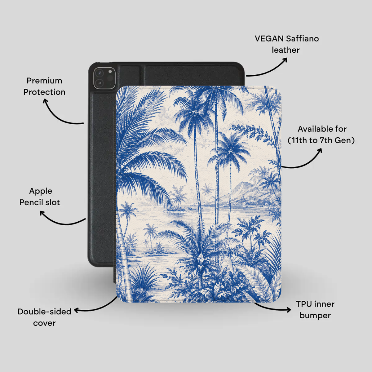 Coastal Palm I iPad Case