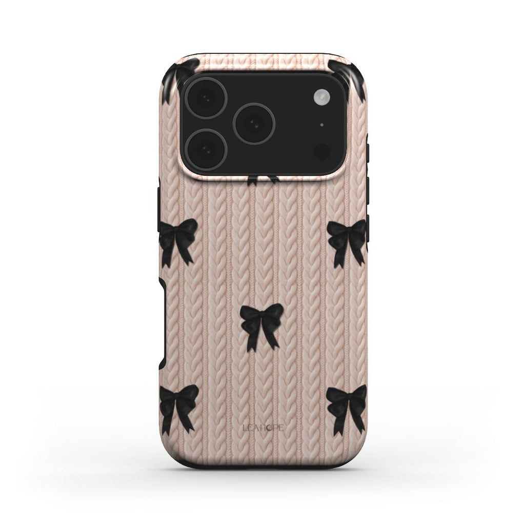 Midnight Bow Knit | MagSafe Tough Phone Case
