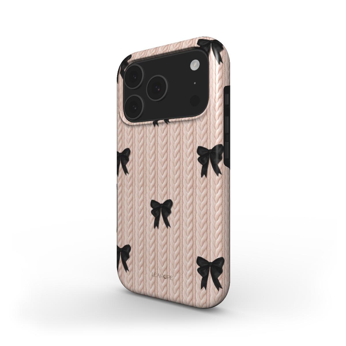 Midnight Bow Knit | Tough Phone Case