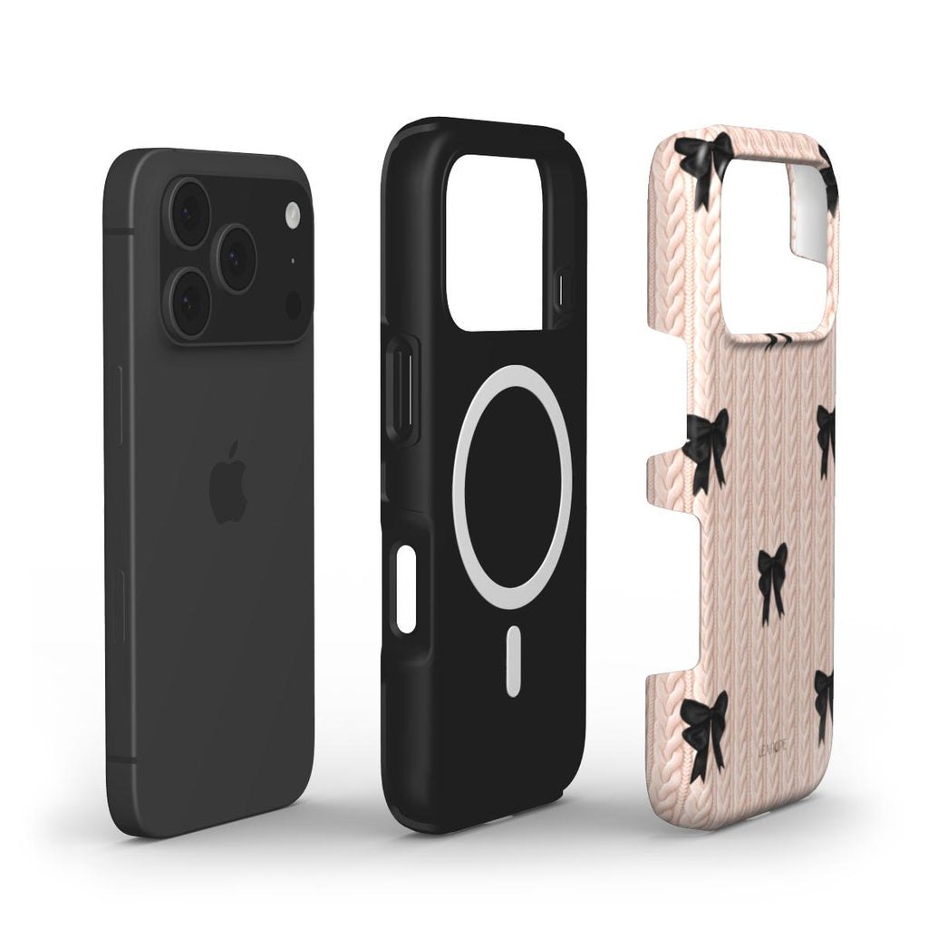 Midnight Bow Knit | MagSafe Tough Phone Case