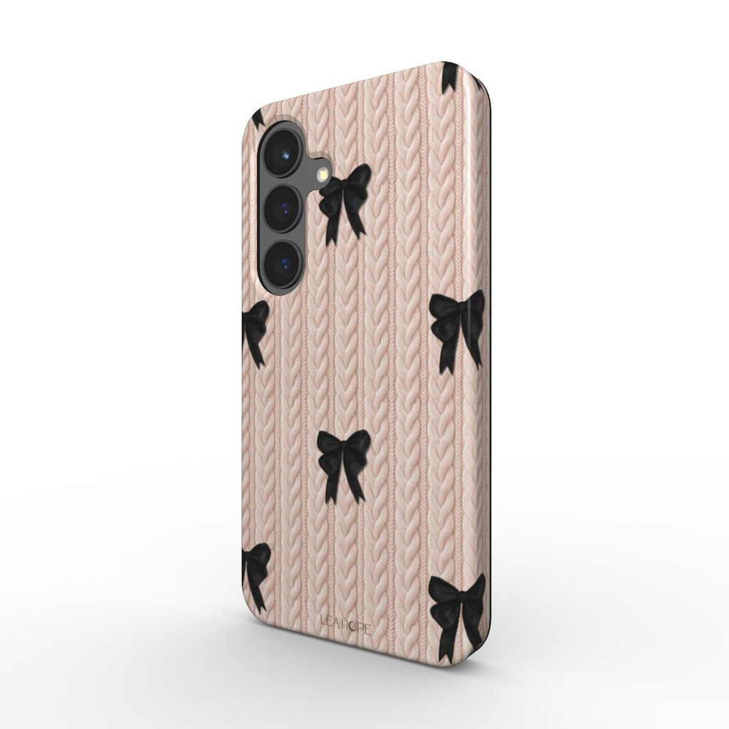 Midnight Bow Knit | Magnetic Tough Phone Case