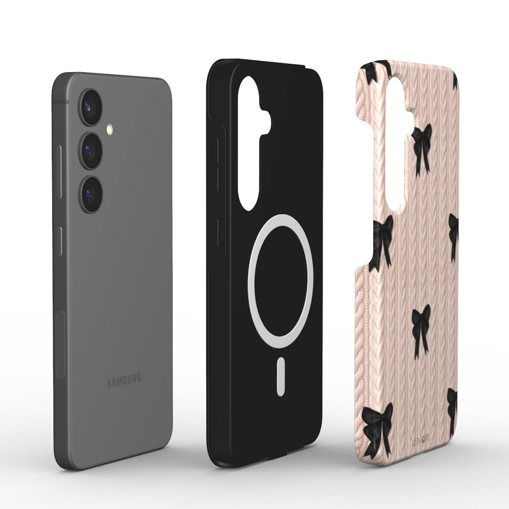 Midnight Bow Knit | Magnetic Tough Phone Case