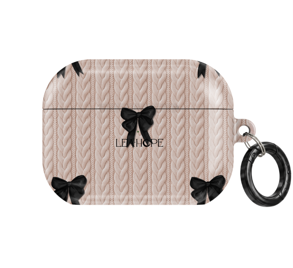 Midnight Bow Knit | AirPods Tough Case