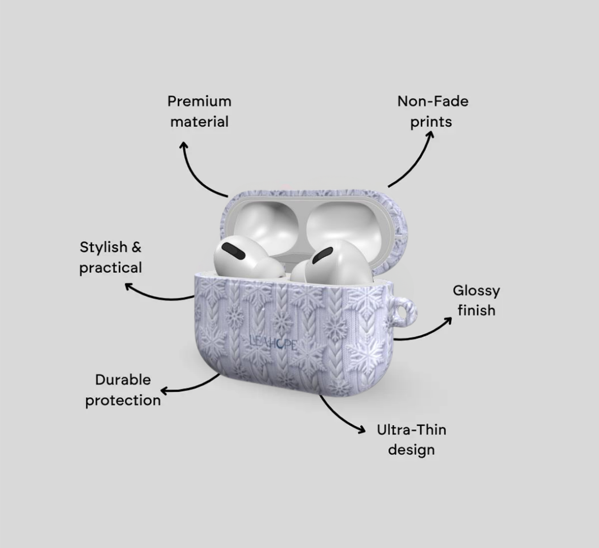 Frosted Winter Knit | AirPods Tough Case