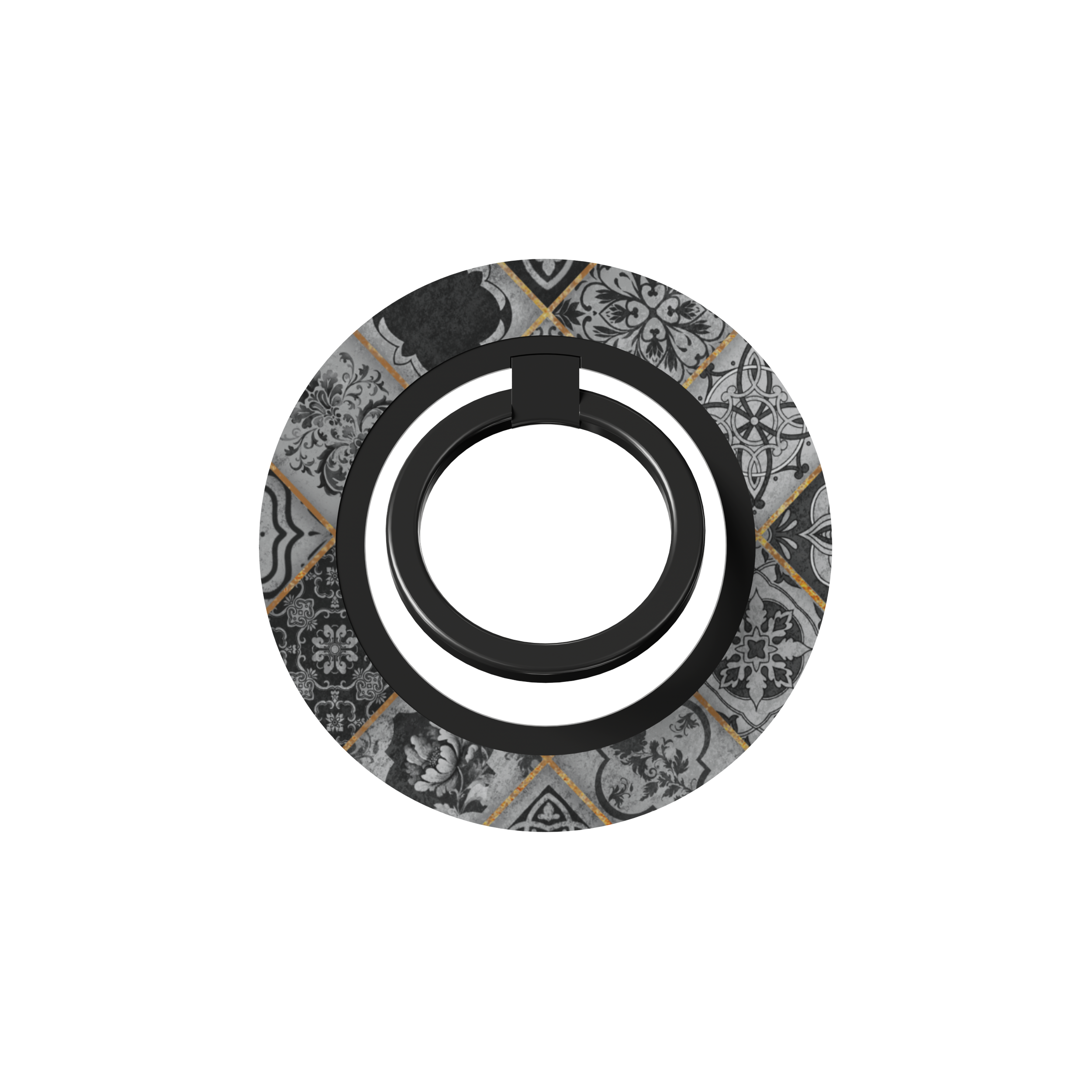 Obsidian Night I Ring Holder