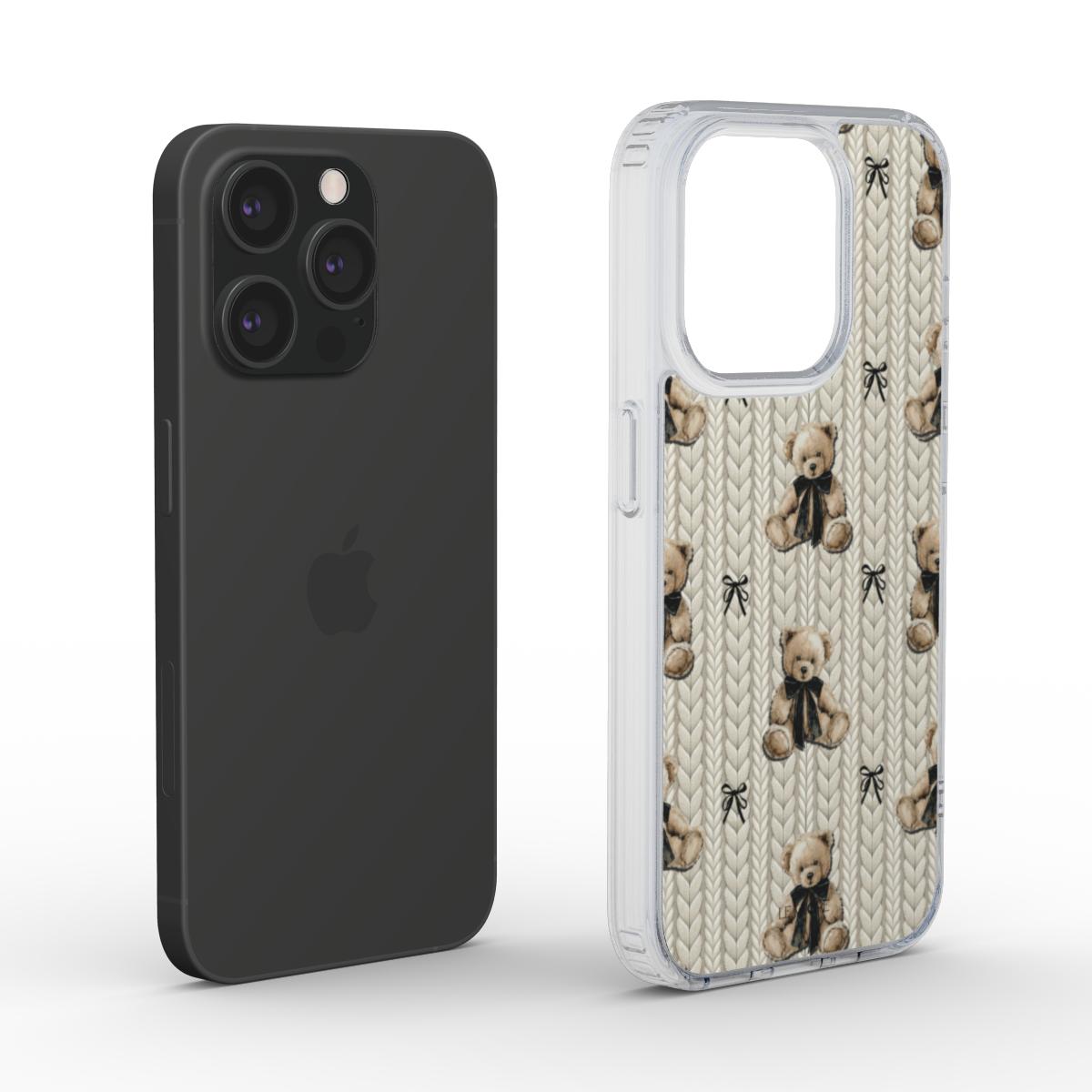 Teddy Hug Knit | Clear Gel Phone Case