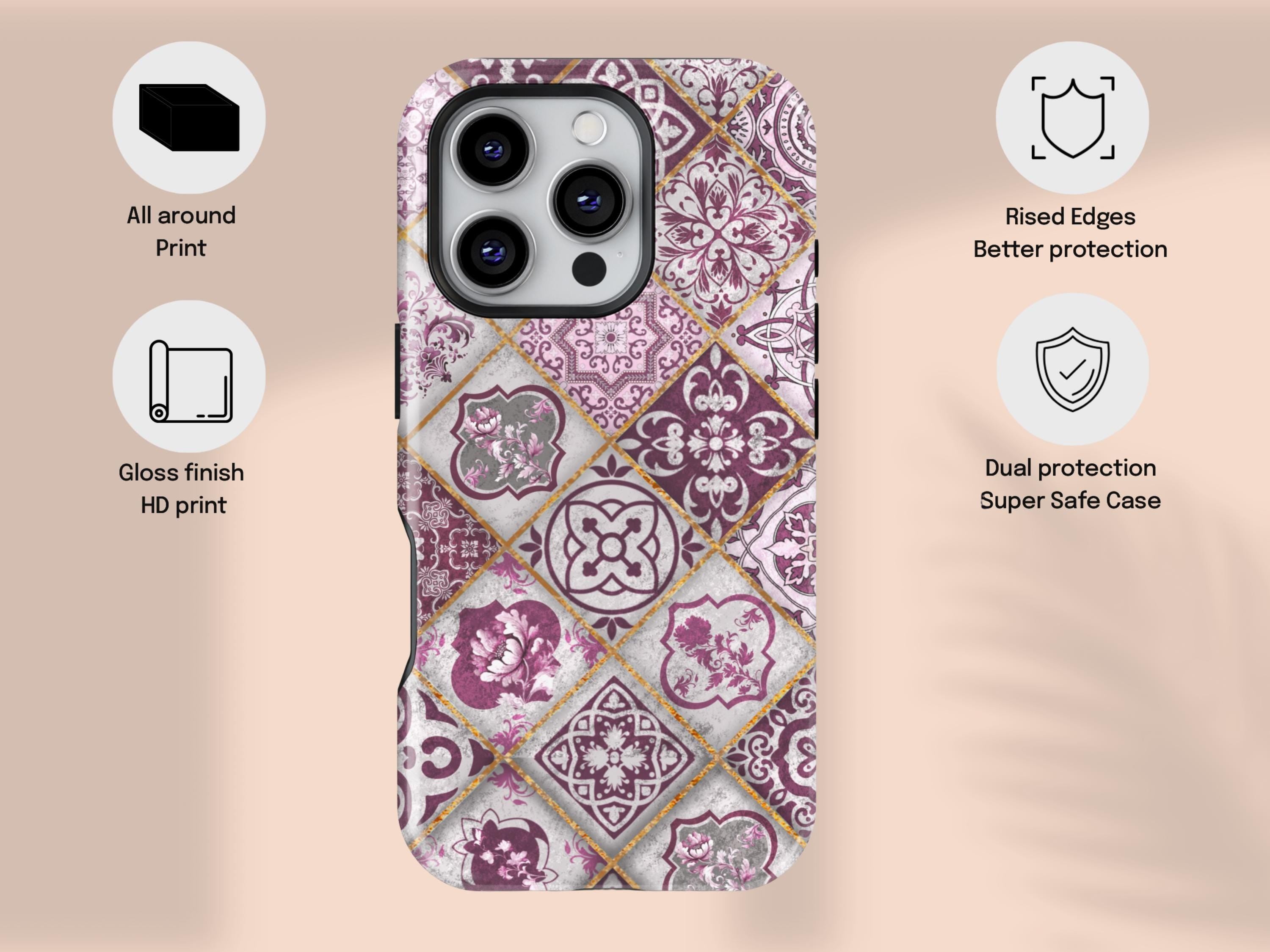Mediterranean Dream I Luxury Phone Case I Pink