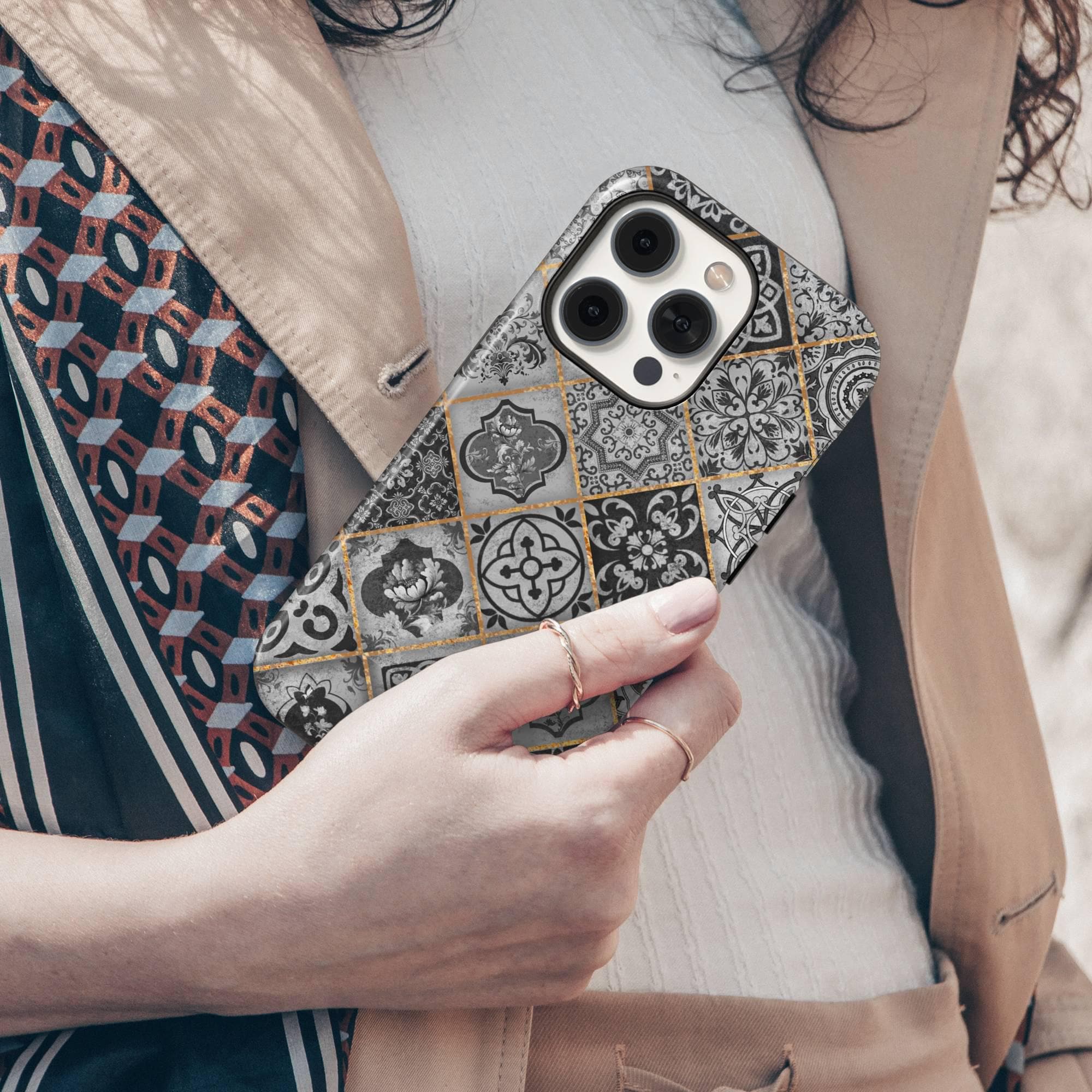 Mediterranean Dream I Luxury Phone Case I Black